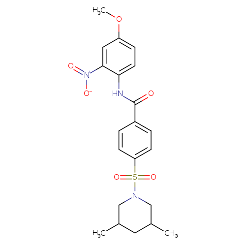 4-[(3,5-dimethylpiperidin-1-yl)sulfonyl]-N-(4-methoxy-2-nitrophenyl)benzamide