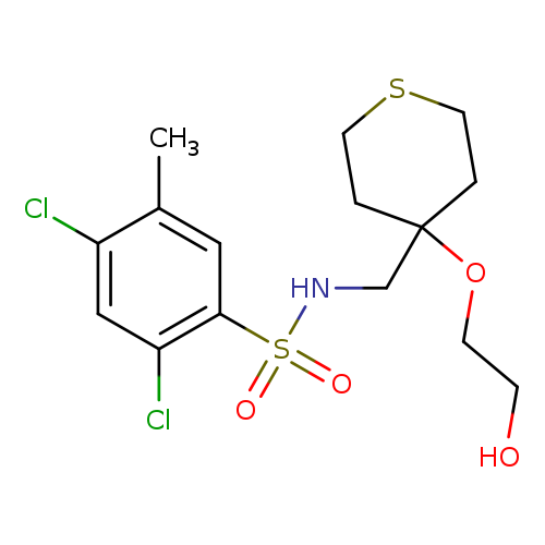 2,4-dichloro-N-{[4-(2-hydroxyethoxy)thian-4-yl]methyl}-5-methylbenzene-1-sulfonamide