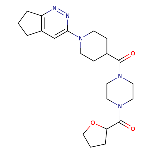 1-(1-{5H,6H,7H-cyclopenta[c]pyridazin-3-yl}piperidine-4-carbonyl)-4-(oxolane-2-carbonyl)piperazine