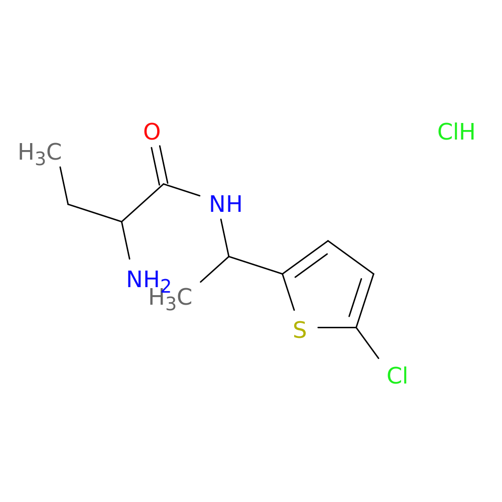 2-amino-N-[1-(5-chlorothiophen-2-yl)ethyl]butanamide hydrochloride