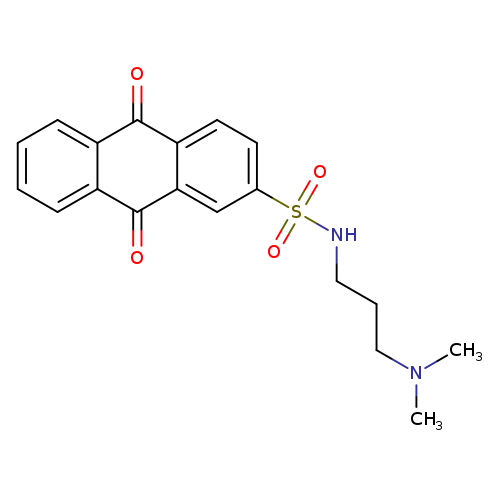 N-[3-(dimethylamino)propyl]-9,10-dioxo-9,10-dihydroanthracene-2-sulfonamide