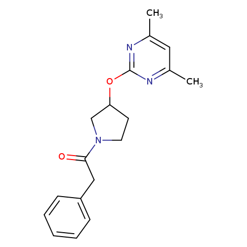 1-{3-[(4,6-dimethylpyrimidin-2-yl)oxy]pyrrolidin-1-yl}-2-phenylethan-1-one