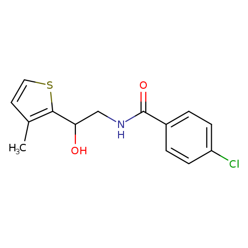 4-chloro-N-[2-hydroxy-2-(3-methylthiophen-2-yl)ethyl]benzamide