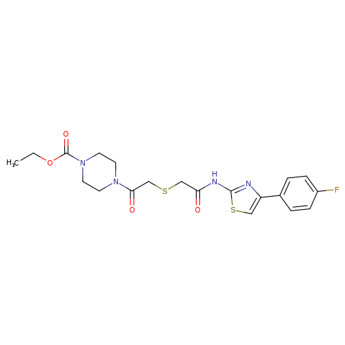 ethyl 4-{2-[({[4-(4-fluorophenyl)-1,3-thiazol-2-yl]carbamoyl}methyl)sulfanyl]acetyl}piperazine-1-carboxylate
