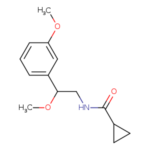 N-[2-methoxy-2-(3-methoxyphenyl)ethyl]cyclopropanecarboxamide