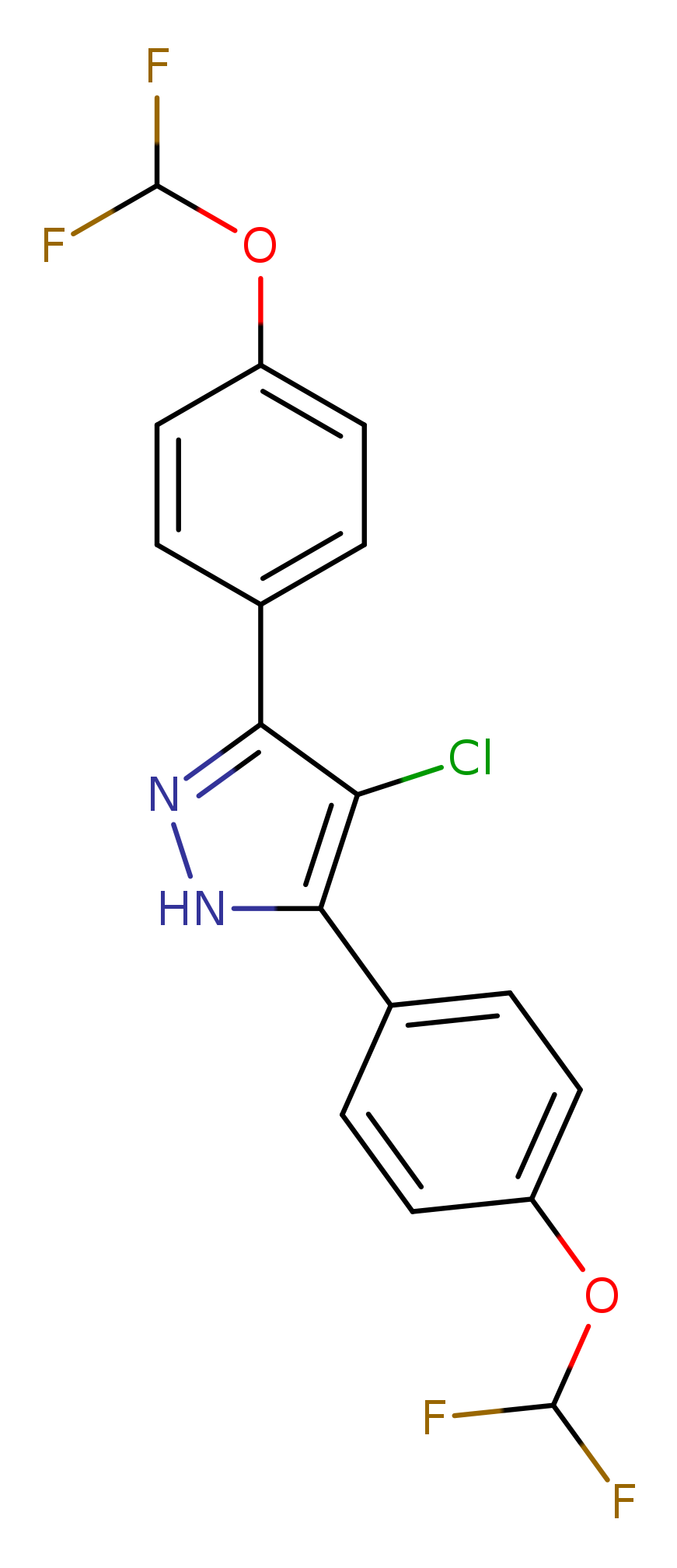 4-chloro-3,5-bis[4-(difluoromethoxy)phenyl]-1H-pyrazole