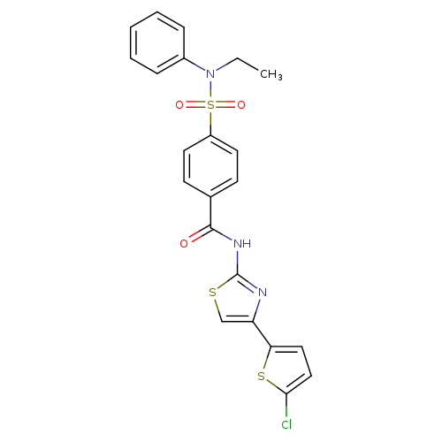 N-[4-(5-chlorothiophen-2-yl)-1,3-thiazol-2-yl]-4-[ethyl(phenyl)sulfamoyl]benzamide