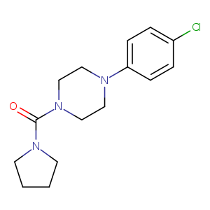 1-(4-chlorophenyl)-4-(1-pyrrolidinylcarbonyl)piperazine