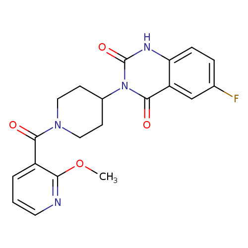 6-fluoro-3-[1-(2-methoxypyridine-3-carbonyl)piperidin-4-yl]-1,2,3,4-tetrahydroquinazoline-2,4-dione