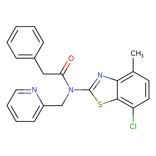 N-(7-chloro-4-methyl-1,3-benzothiazol-2-yl)-2-phenyl-N-[(pyridin-2-yl)methyl]acetamide