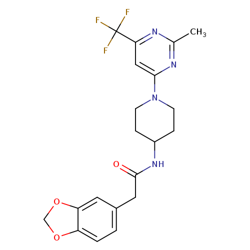 2-(2H-1,3-benzodioxol-5-yl)-N-{1-[2-methyl-6-(trifluoromethyl)pyrimidin-4-yl]piperidin-4-yl}acetamide