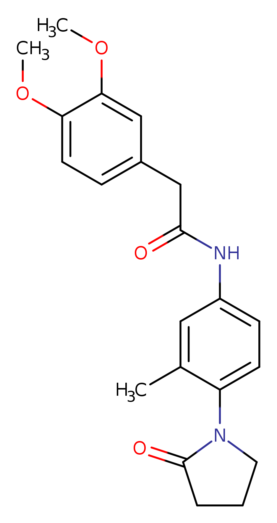 2-(3,4-dimethoxyphenyl)-N-[3-methyl-4-(2-oxopyrrolidin-1-yl)phenyl]acetamide