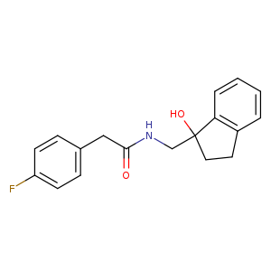 2-(4-fluorophenyl)-N-[(1-hydroxy-2,3-dihydro-1H-inden-1-yl)methyl]acetamide