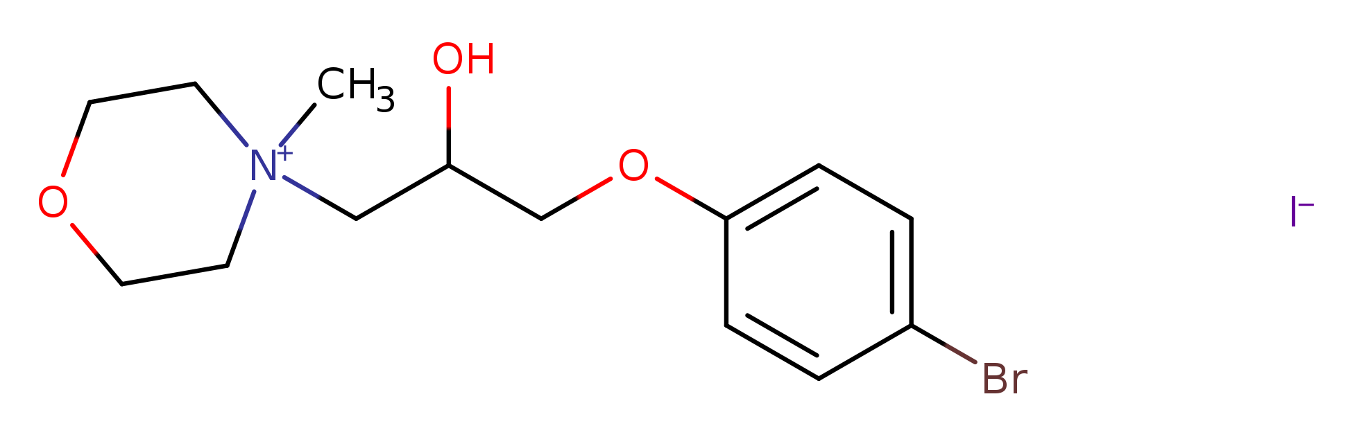 4-[3-(4-bromophenoxy)-2-hydroxypropyl]-4-methylmorpholin-4-ium iodide