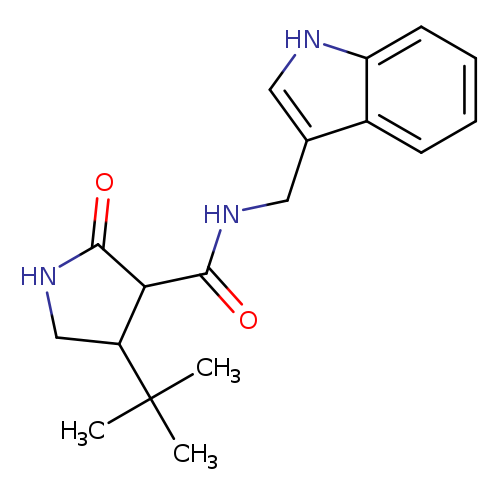 4-tert-butyl-N-[(1H-indol-3-yl)methyl]-2-oxopyrrolidine-3-carboxamide