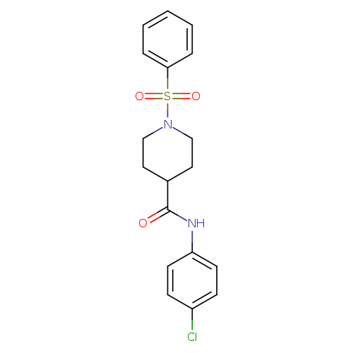 1-(benzenesulfonyl)-N-(4-chlorophenyl)piperidine-4-carboxamide