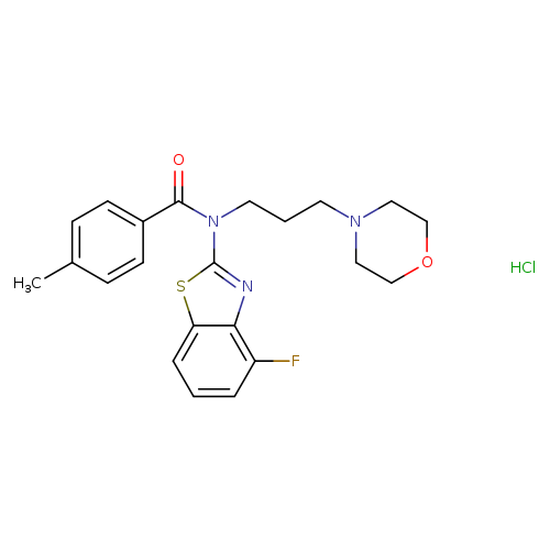 N-(4-fluoro-1,3-benzothiazol-2-yl)-4-methyl-N-[3-(morpholin-4-yl)propyl]benzamide hydrochloride