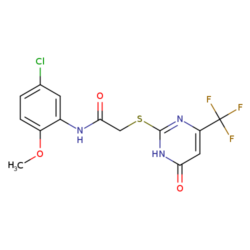 N-(5-chloro-2-methoxyphenyl)-2-{[6-oxo-4-(trifluoromethyl)-1,6-dihydropyrimidin-2-yl]sulfanyl}acetamide