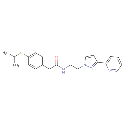 2-[4-(propan-2-ylsulfanyl)phenyl]-N-{2-[3-(pyridin-2-yl)-1H-pyrazol-1-yl]ethyl}acetamide