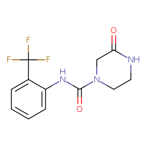 3-oxo-N-[2-(trifluoromethyl)phenyl]piperazine-1-carboxamide