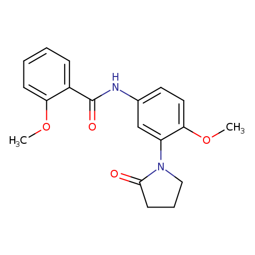 2-methoxy-N-[4-methoxy-3-(2-oxopyrrolidin-1-yl)phenyl]benzamide