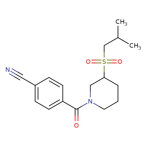 4-[3-(2-methylpropanesulfonyl)piperidine-1-carbonyl]benzonitrile