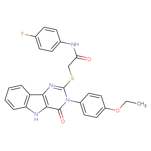 2-{[3-(4-ethoxyphenyl)-4-oxo-3H,4H,5H-pyrimido[5,4-b]indol-2-yl]sulfanyl}-N-(4-fluorophenyl)acetamide