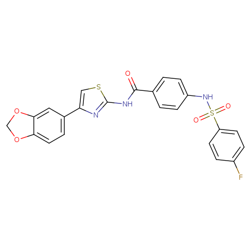 N-[4-(2H-1,3-benzodioxol-5-yl)-1,3-thiazol-2-yl]-4-(4-fluorobenzenesulfonamido)benzamide