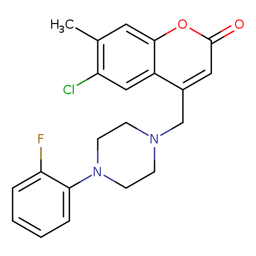 6-chloro-4-{[4-(2-fluorophenyl)piperazin-1-yl]methyl}-7-methyl-2H-chromen-2-one