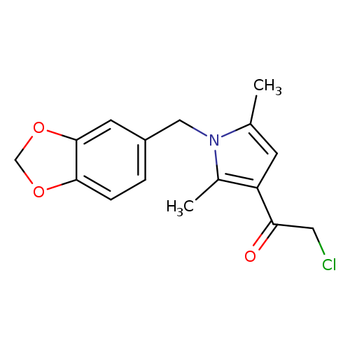 1-[1-(2H-1,3-benzodioxol-5-ylmethyl)-2,5-dimethyl-1H-pyrrol-3-yl]-2-chloroethan-1-one