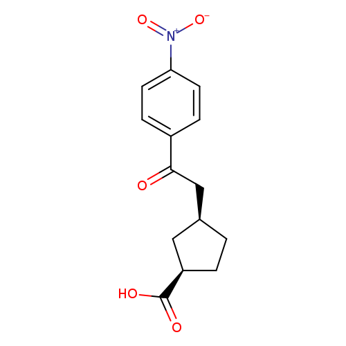 cis-3-[2-Oxo-2-(4-nitrophenyl)ethyl]cyclopentane-1-carboxylic acid