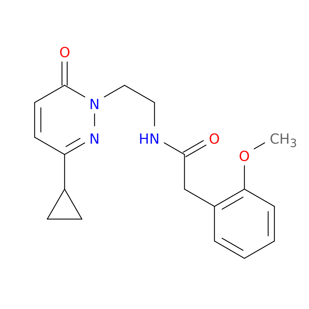 N-[2-(3-cyclopropyl-6-oxo-1,6-dihydropyridazin-1-yl)ethyl]-2-(2-methoxyphenyl)acetamide