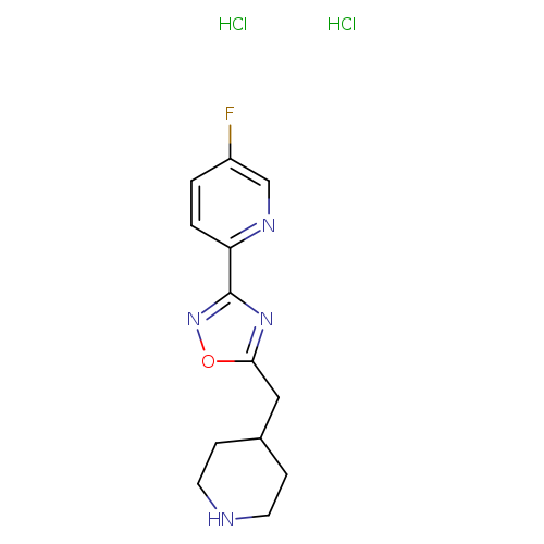 5-fluoro-2-{5-[(piperidin-4-yl)methyl]-1,2,4-oxadiazol-3-yl}pyridine dihydrochloride
