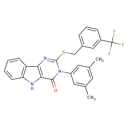 3-(3,5-dimethylphenyl)-2-({[3-(trifluoromethyl)phenyl]methyl}sulfanyl)-3H,4H,5H-pyrimido[5,4-b]indol-4-one