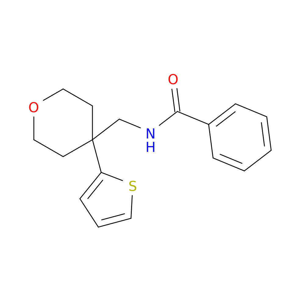 N-{[4-(thiophen-2-yl)oxan-4-yl]methyl}benzamide
