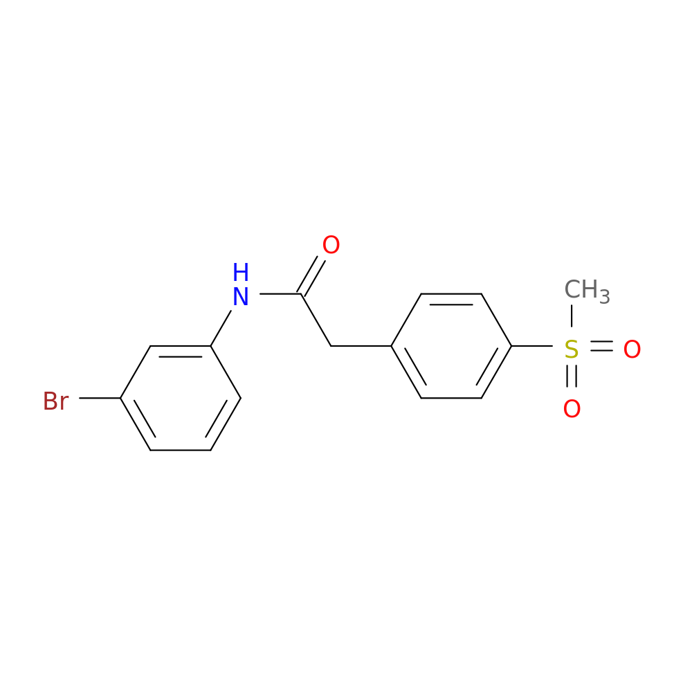 N-(3-bromophenyl)-2-(4-methanesulfonylphenyl)acetamide
