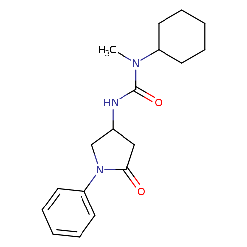 1-cyclohexyl-1-methyl-3-(5-oxo-1-phenylpyrrolidin-3-yl)urea