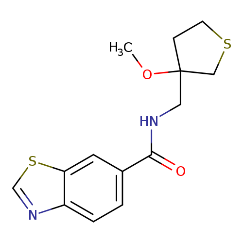 N-[(3-methoxythiolan-3-yl)methyl]-1,3-benzothiazole-6-carboxamide