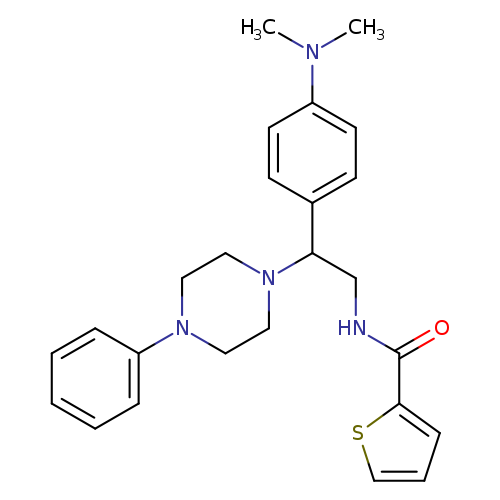 N-{2-[4-(dimethylamino)phenyl]-2-(4-phenylpiperazin-1-yl)ethyl}thiophene-2-carboxamide
