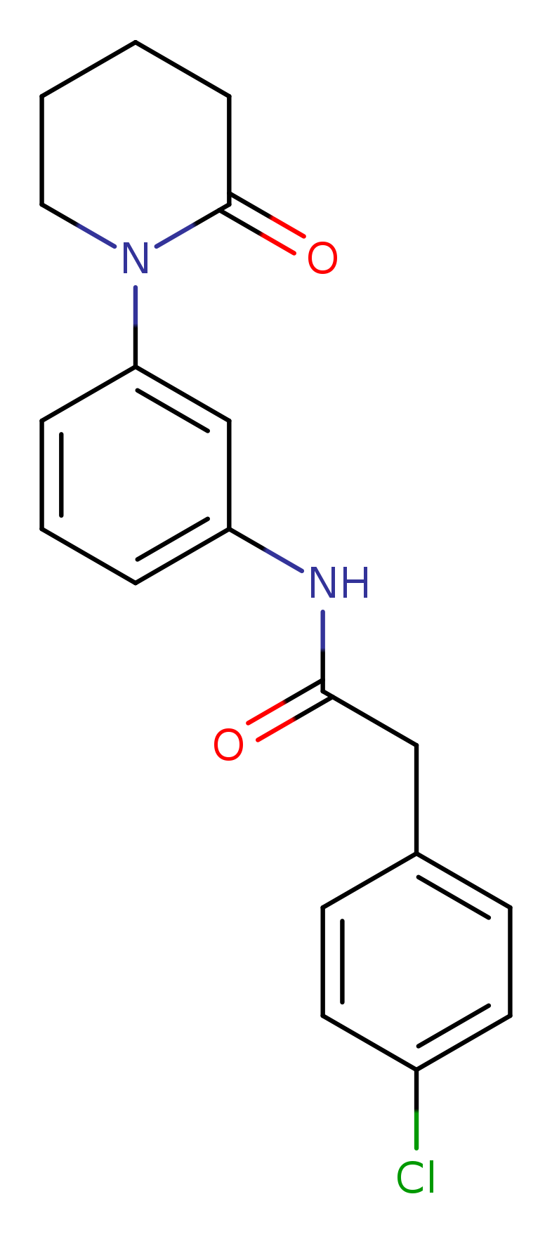 2-(4-chlorophenyl)-N-[3-(2-oxopiperidin-1-yl)phenyl]acetamide
