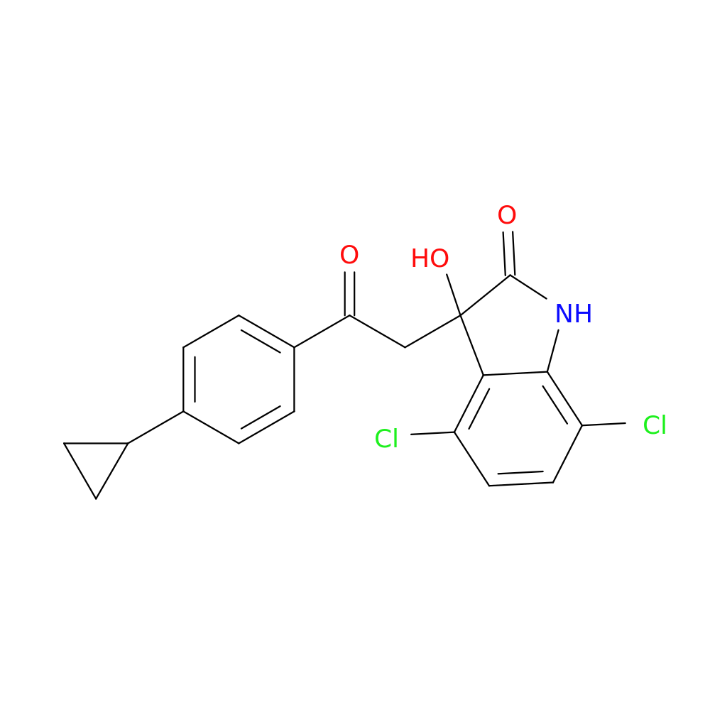 4,7-Dichloro-3-(2-(4-cyclopropylphenyl)-2-oxoethyl)-3-hydroxyindolin-2-one