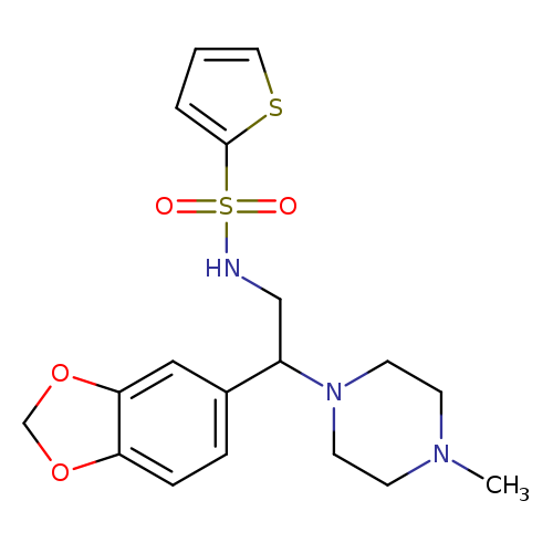 N-[2-(2H-1,3-benzodioxol-5-yl)-2-(4-methylpiperazin-1-yl)ethyl]thiophene-2-sulfonamide
