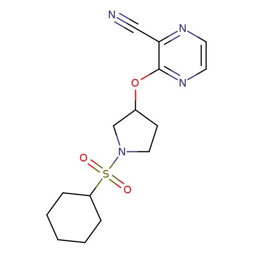 3-{[1-(cyclohexanesulfonyl)pyrrolidin-3-yl]oxy}pyrazine-2-carbonitrile