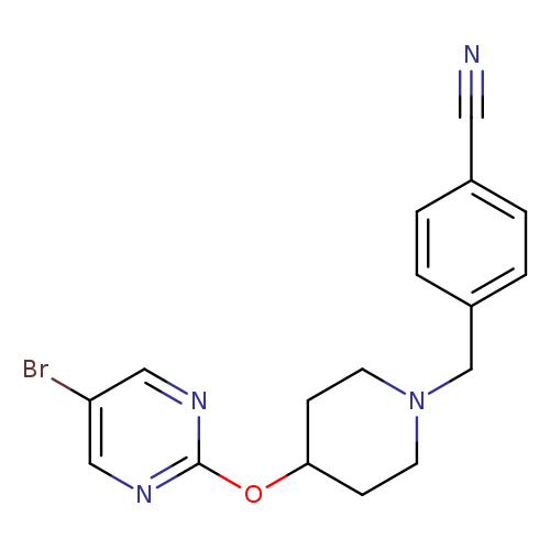 4-({4-[(5-bromopyrimidin-2-yl)oxy]piperidin-1-yl}methyl)benzonitrile
