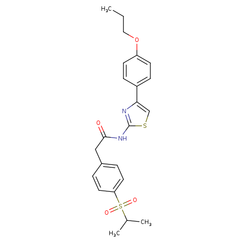 2-[4-(propane-2-sulfonyl)phenyl]-N-[4-(4-propoxyphenyl)-1,3-thiazol-2-yl]acetamide