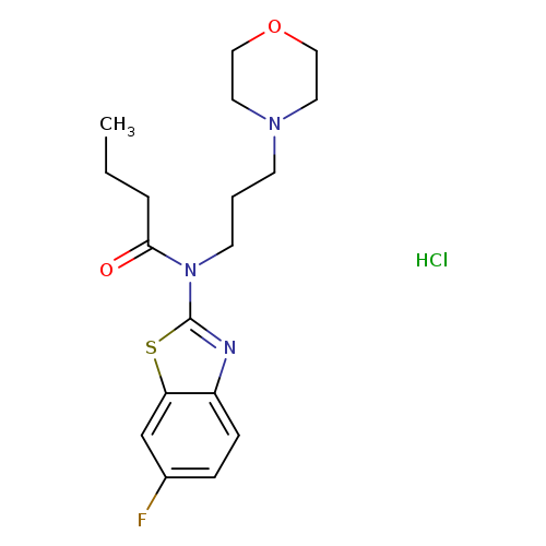N-(6-fluoro-1,3-benzothiazol-2-yl)-N-[3-(morpholin-4-yl)propyl]butanamide hydrochloride