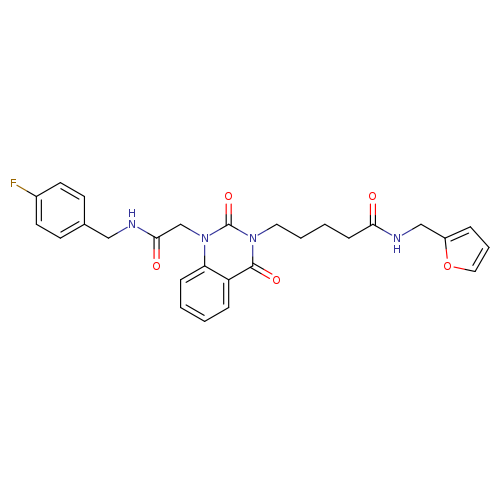 5-[1-({[(4-fluorophenyl)methyl]carbamoyl}methyl)-2,4-dioxo-1,2,3,4-tetrahydroquinazolin-3-yl]-N-[(furan-2-yl)methyl]pentanamide