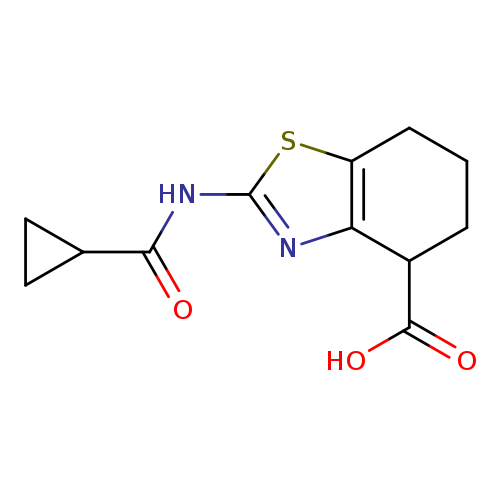 2-[(CYCLOPROPYLCARBONYL)AMINO]-4,5,6,7-TETRAHYDRO-1,3-BENZOTHIAZOLE-4-CAR+