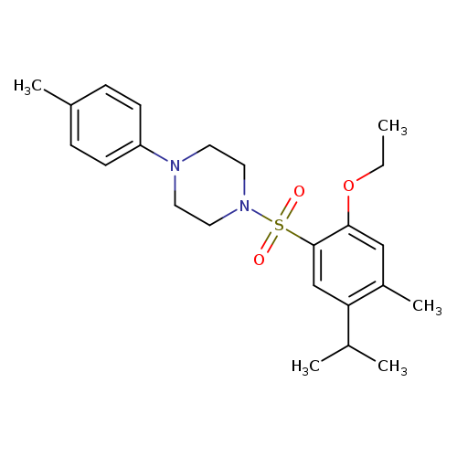 1-[2-ethoxy-4-methyl-5-(propan-2-yl)benzenesulfonyl]-4-(4-methylphenyl)piperazine