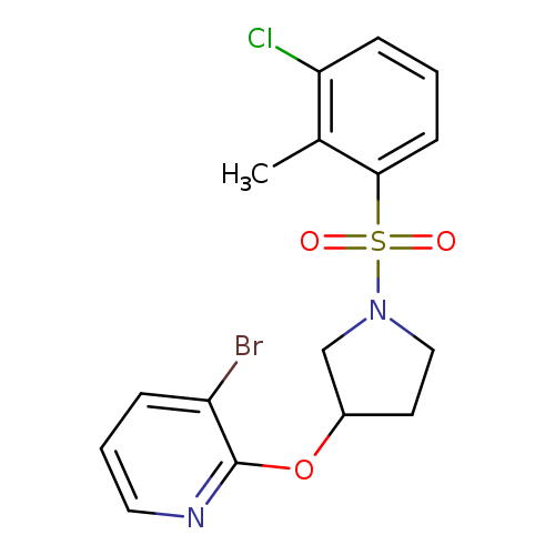 3-bromo-2-{[1-(3-chloro-2-methylbenzenesulfonyl)pyrrolidin-3-yl]oxy}pyridine